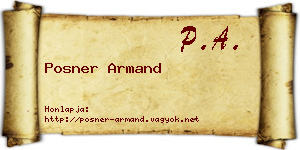 Posner Armand névjegykártya